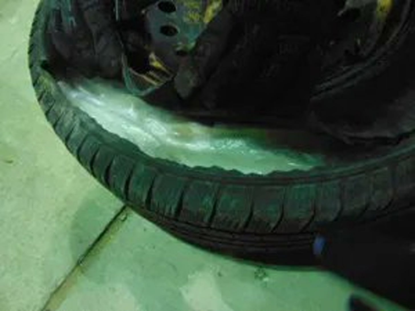 Part of a 143 pound load of meth found inside spare tire of a smuggler's vehicle by CBP Officers in San Luis, Arizona (Feb. 4, 2025). Part of a 143 pound load of meth found inside spare tire of a smuggler's vehicle by CBP Officers in San Luis, Arizona (Feb. 4, 2025).