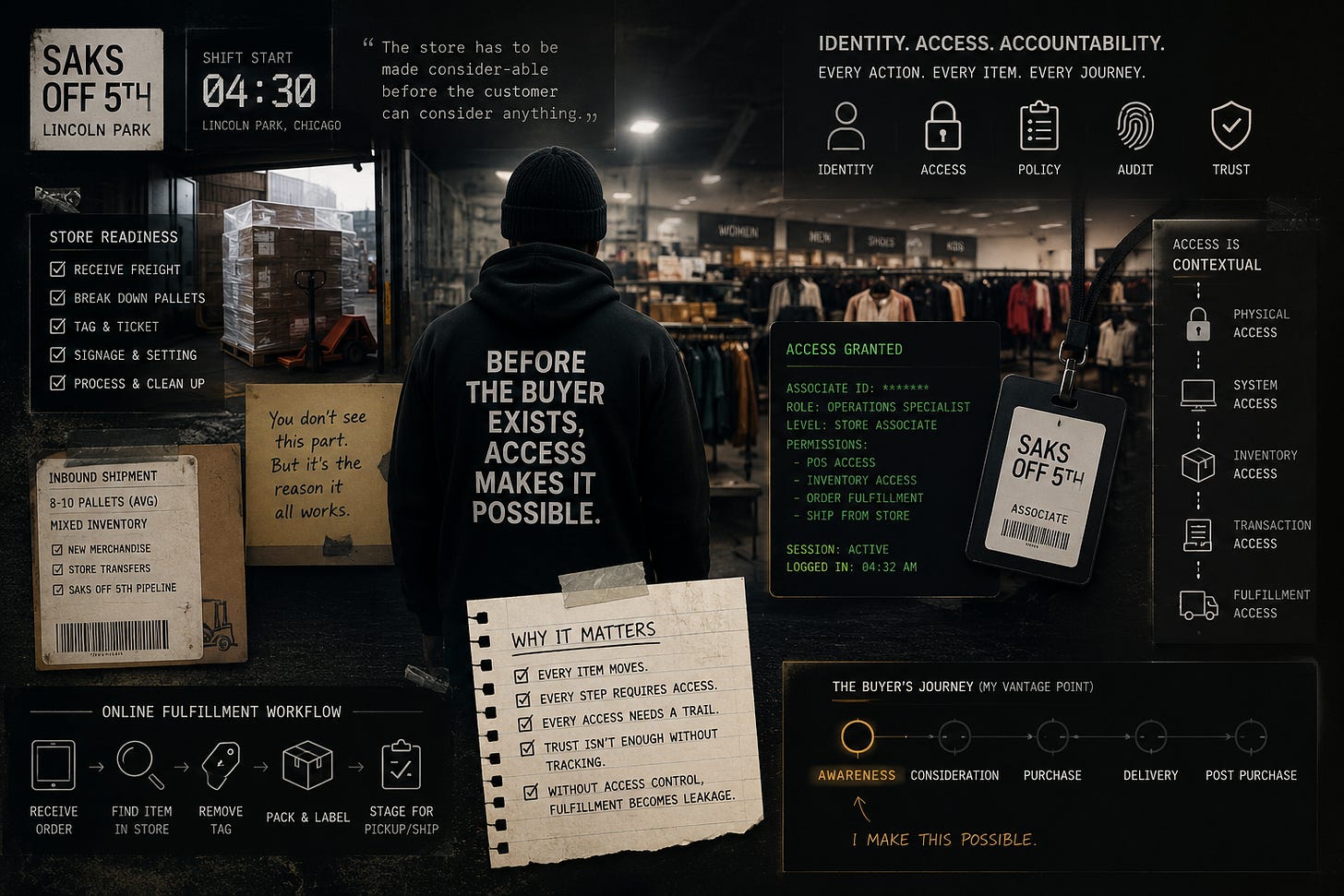infographic of article, author is gazing into a generation of the Saks OFF Fifth salesfloor infographic of article, author is gazing into a generation of the Saks OFF Fifth salesfloor