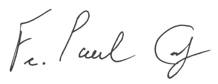 Father Paul, C.M.F. Signature Father Paul, C.M.F. Signature