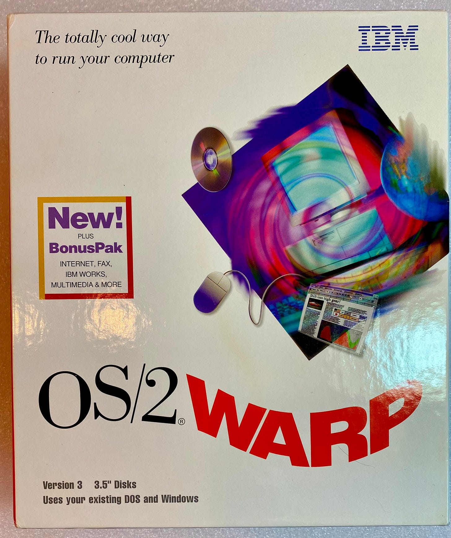 New Old Stock IBM OS/2 Warp 3.0 - by Bradford Morgan White