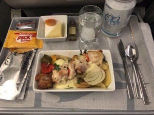 Aegean Airlines A321 Business Class Γεύμα