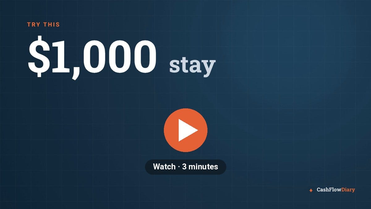 Watch: where a $1,000 rental stay really goes, 3 minutes Watch: where a $1,000 rental stay really goes, 3 minutes