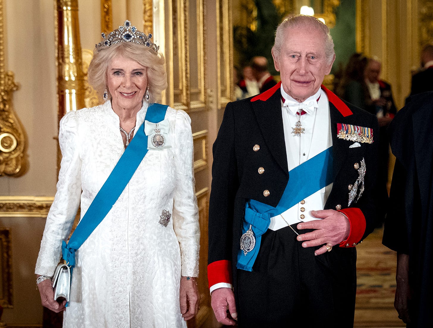 Queen Camilla and King Charles formally dressed up Queen Camilla and King Charles formally dressed up