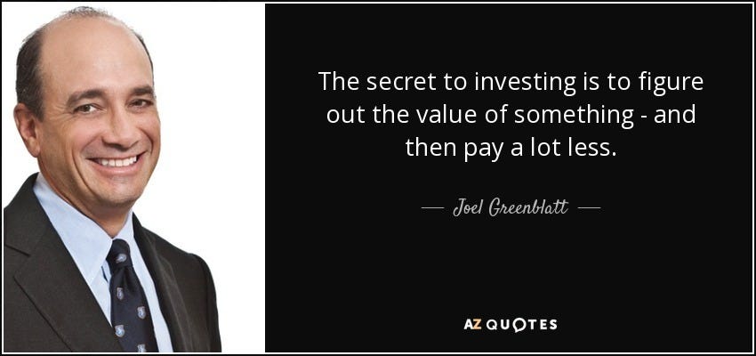 Joel Greenblatt quote: The secret to investing is to figure out the value... Joel Greenblatt quote: The secret to investing is to figure out the value...