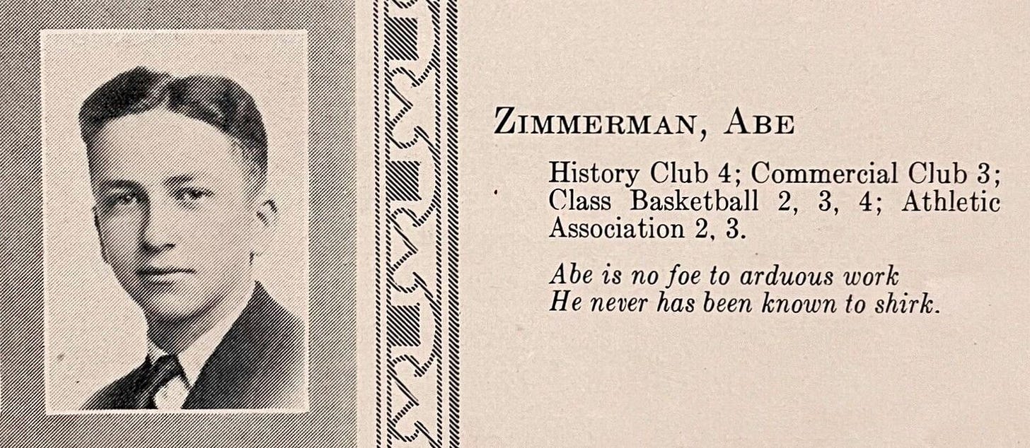 Bob Dylan Hibbing Yearbooks
