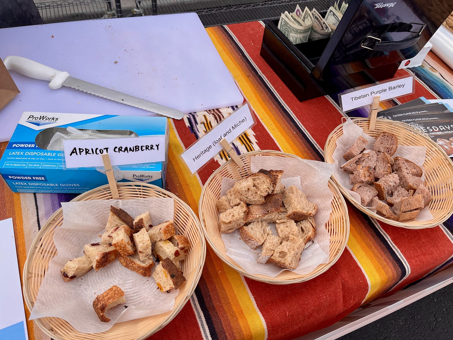 the Barrio Bread samples at Tasty Tuesday at Hayden Flour Mills