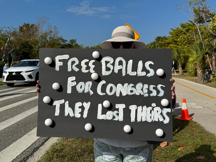 people with signs