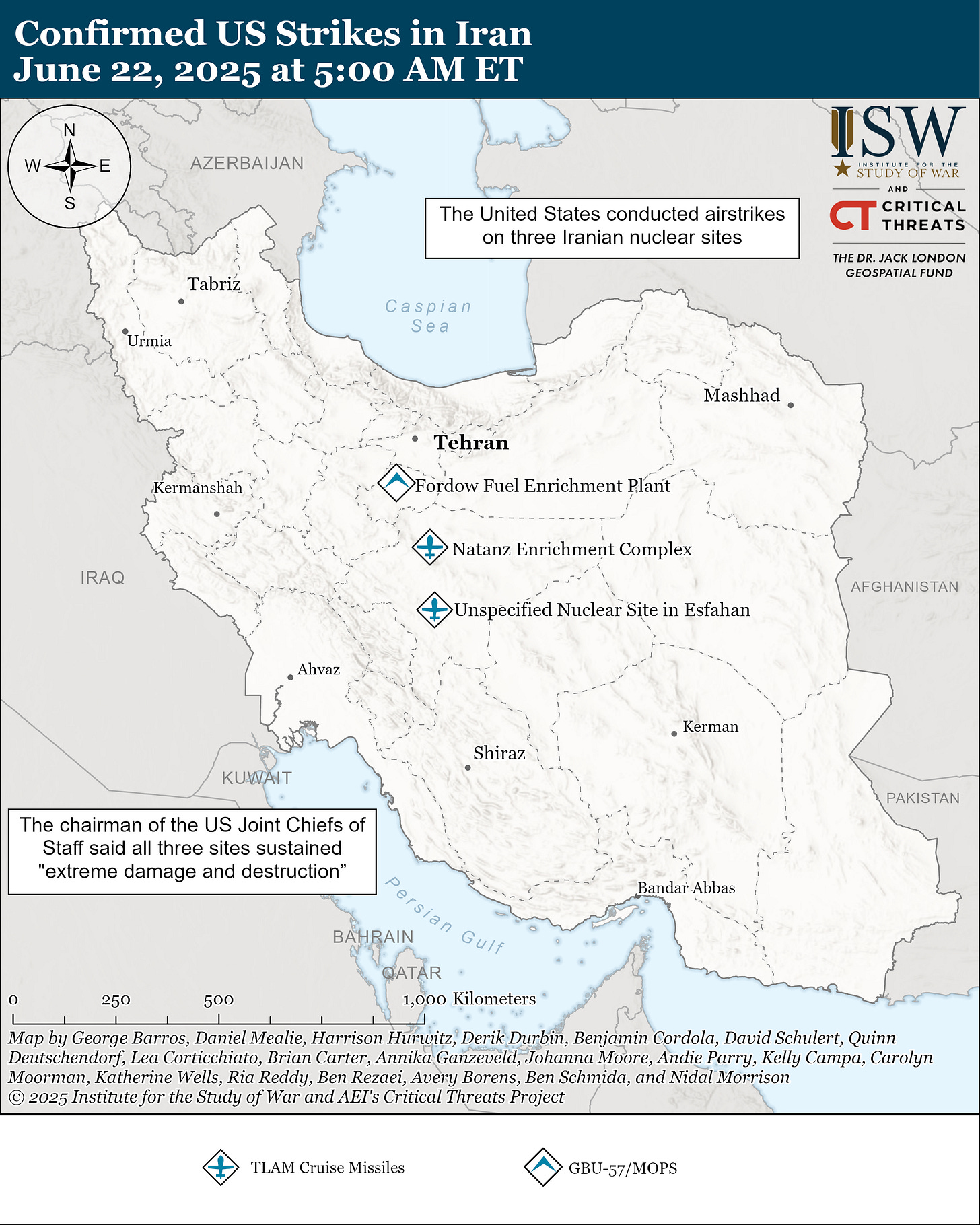 Iran Update Special Report, June 22, 2025, Morning Edition | Critical Threats Iran Update Special Report, June 22, 2025, Morning Edition | Critical Threats