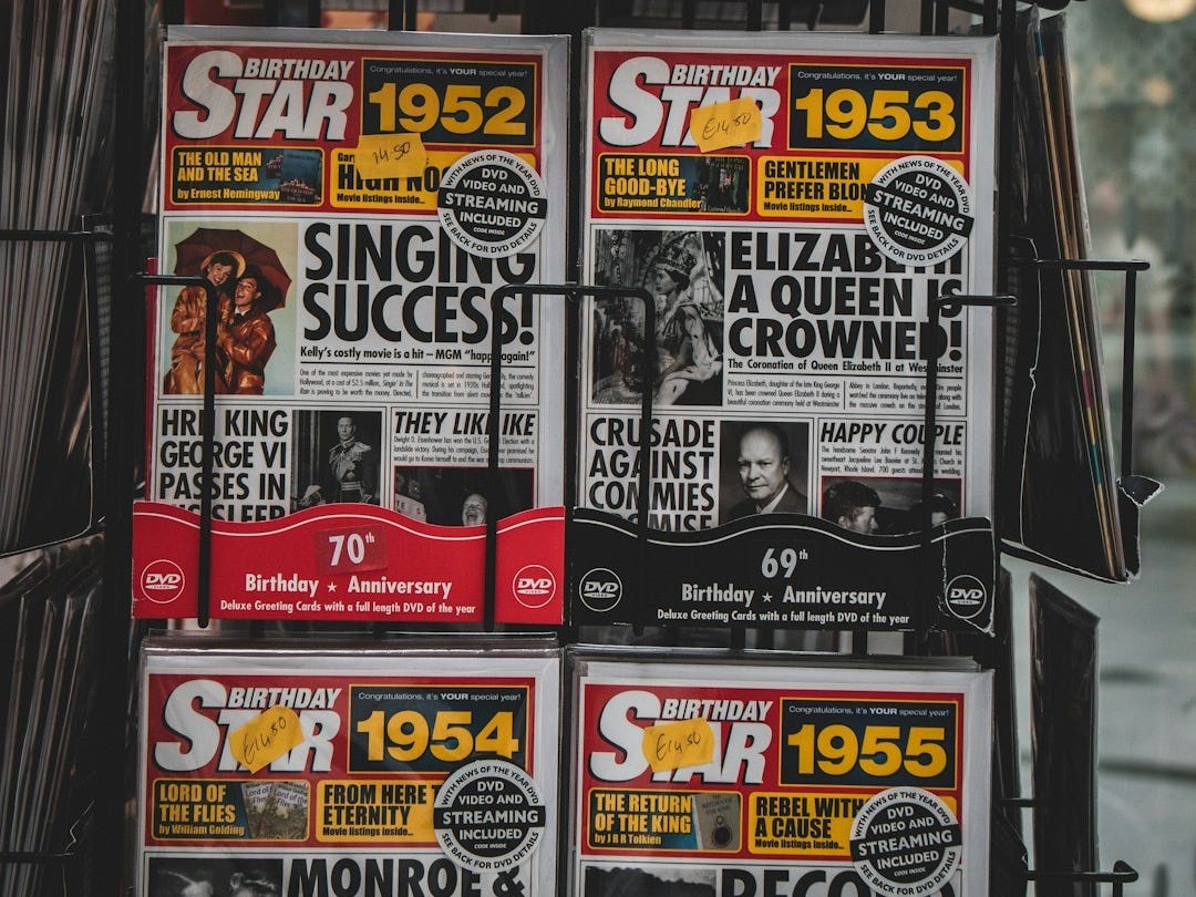 a group of magazines