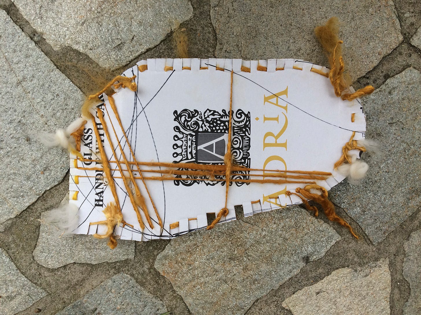 Weaving on cardboard - back