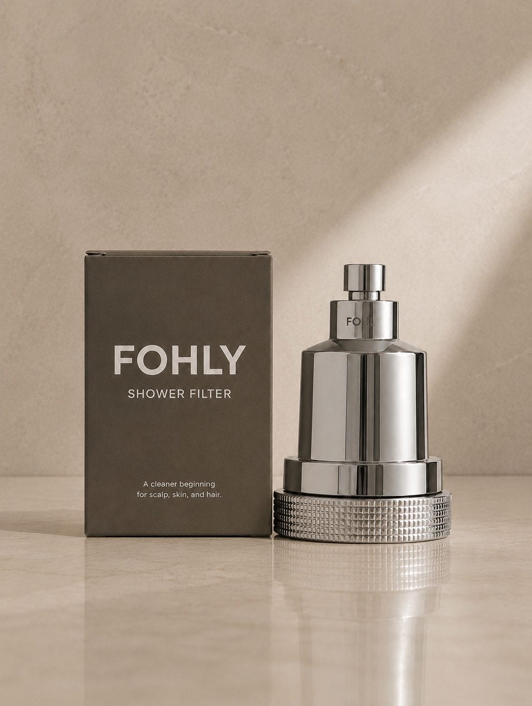 FOHLY Filtered Shower Head packaging