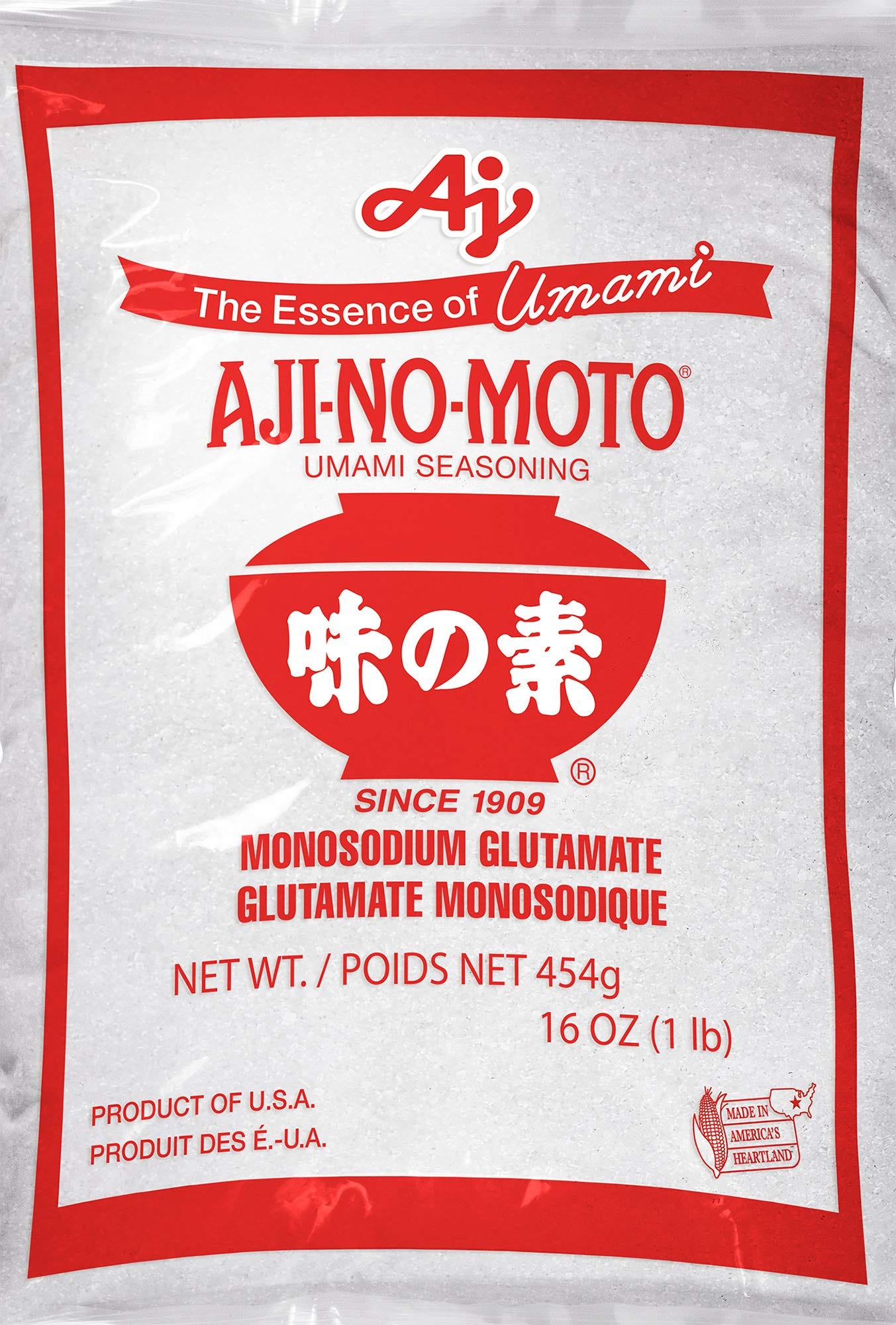 Amazon.com : Ajinomoto MSG in Plastic Bag, 16.0 Ounce : Spices And  Seasonings : Grocery & Gourmet Food