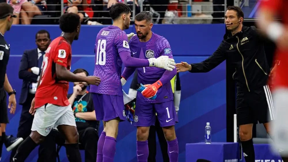 Socceroos World Cup penalty shootout with Egypt: Mat Ryan, Patrick Beach  swap