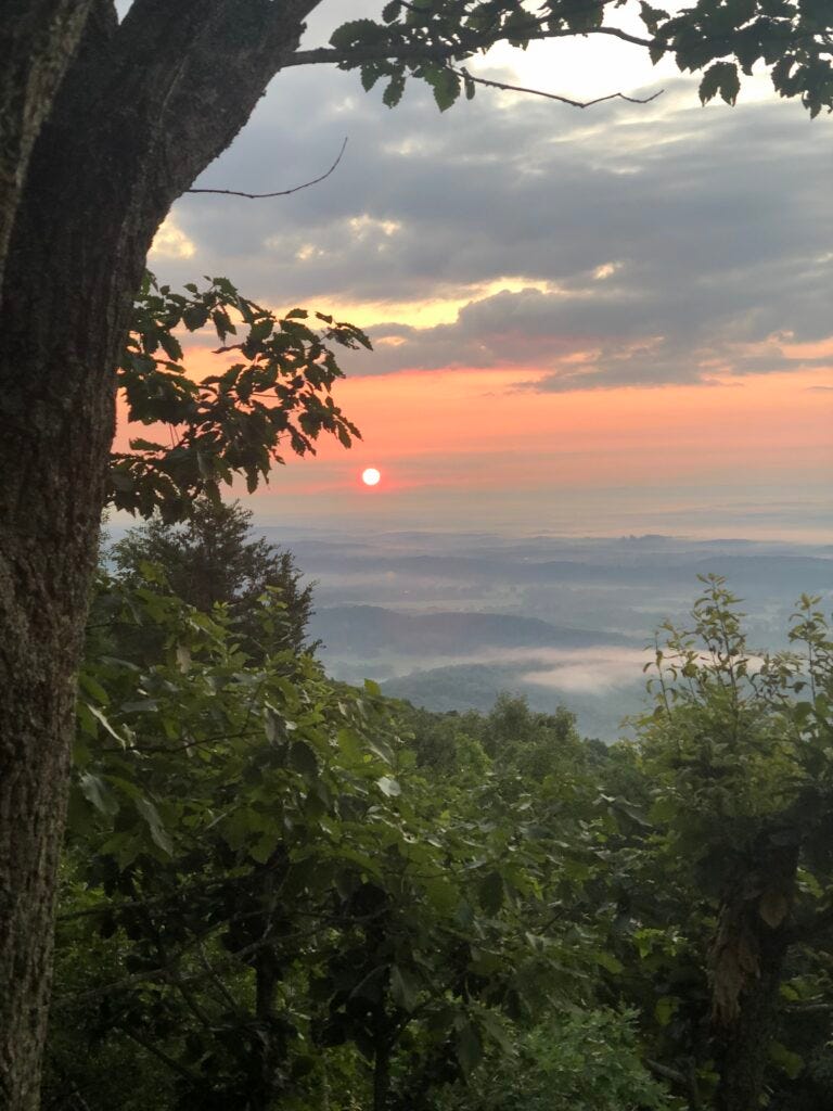 Sunrise from Lookout Mountain in Rising Fawn, GA Sunrise from Lookout Mountain in Rising Fawn, GA