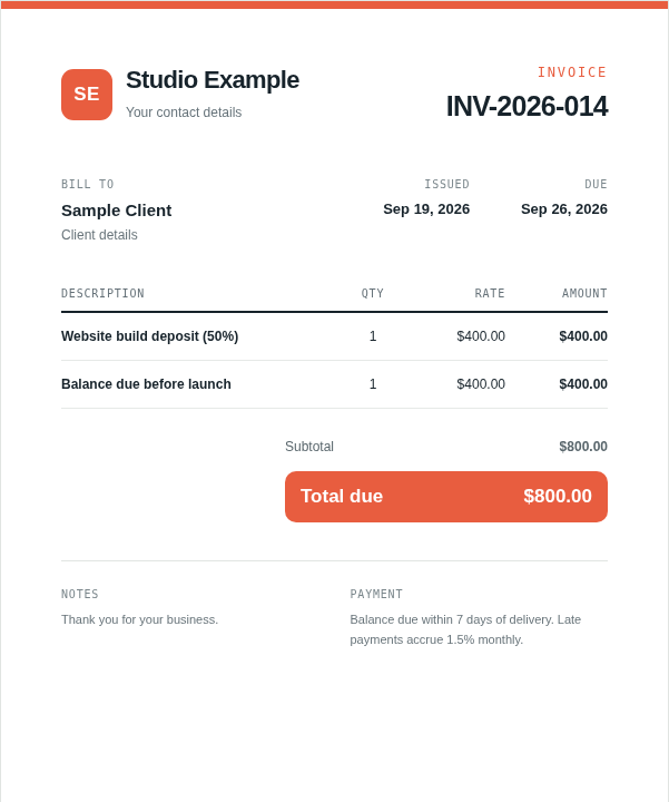 Illustration for Invoice Teardown #1: The invoice that waited until the work was done (image 3)
