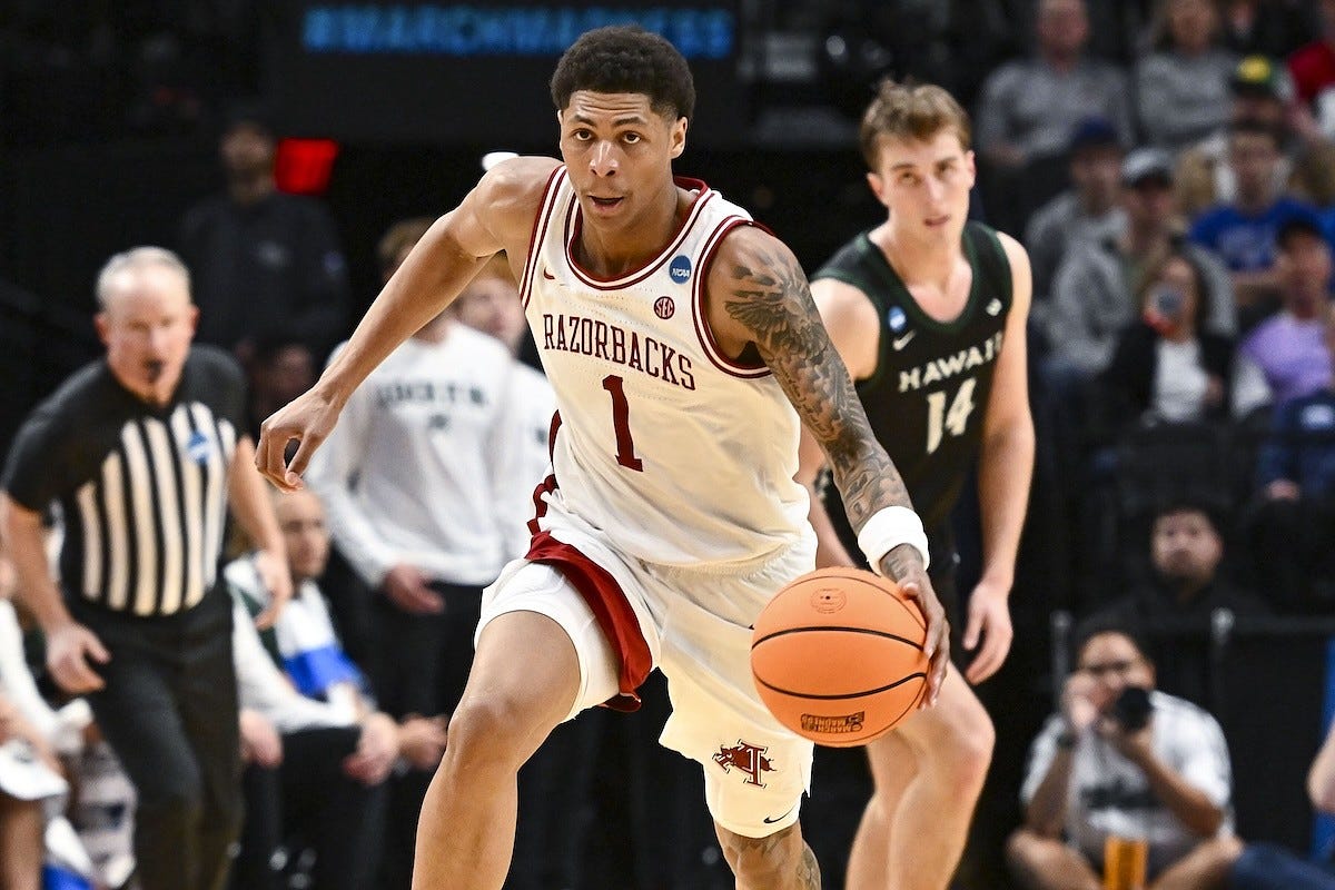 Report: Arkansas basketball guard Meleek Thomas staying in NBA Draft |  Whole Hog Sports