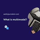What does 'multimodal' mean? 