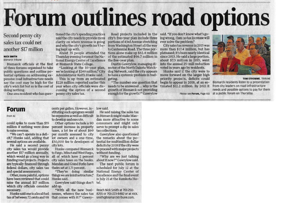 7-1-2016 Road Forum