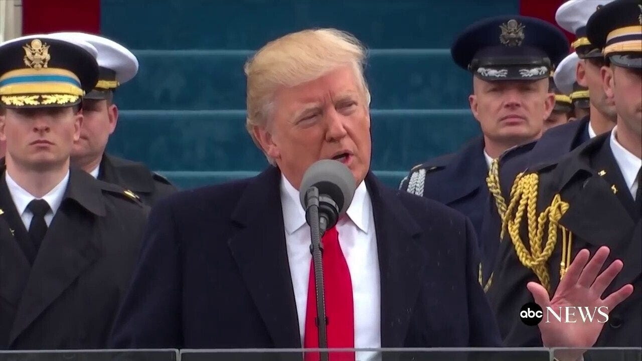 Here's the part of the 2017 Inauguration speech I referenced at our ...