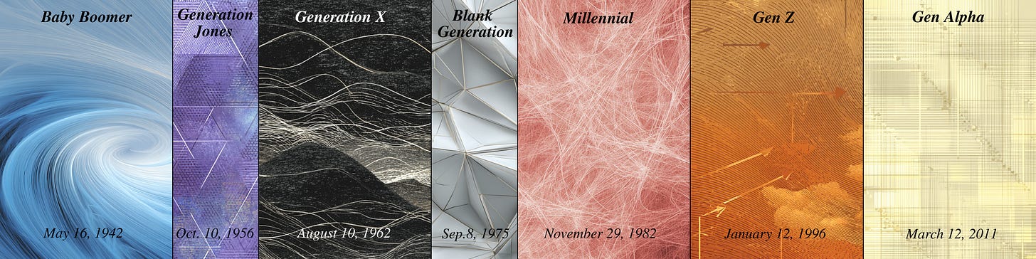 list of generations with dates