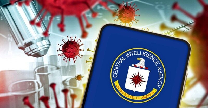 covid spike proteins and cia logo covid spike proteins and cia logo