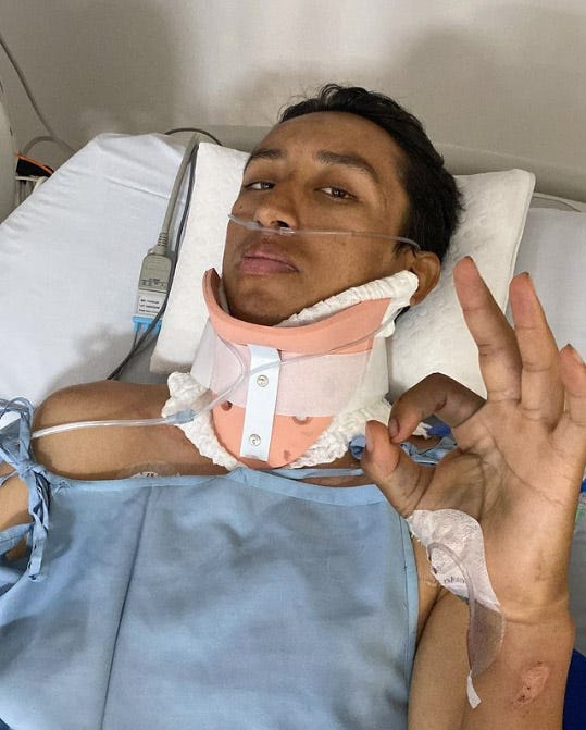 Egan Bernal in the hospital
