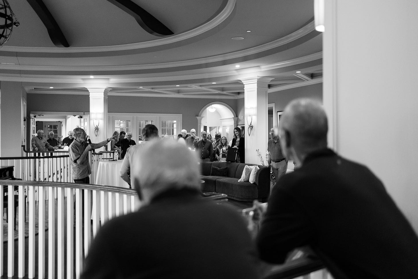 Les Picker addressing opening night audience