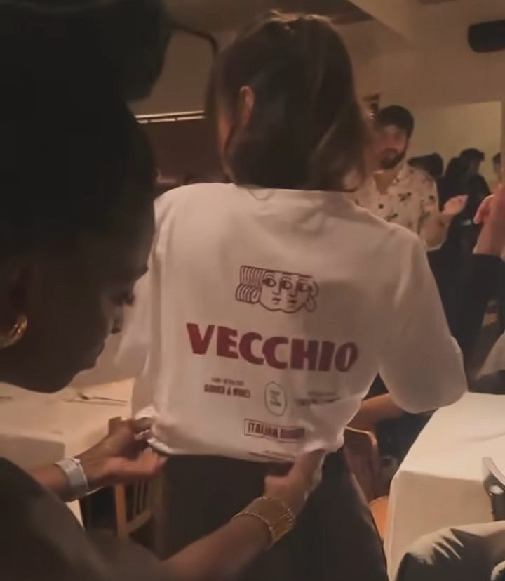 Lise, au restaurant Vecchio