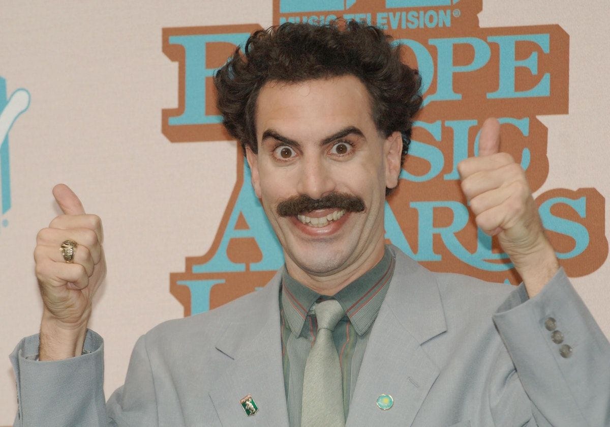 Borat Sequel streams in October. Very nice! Borat Sequel streams in October. Very nice!