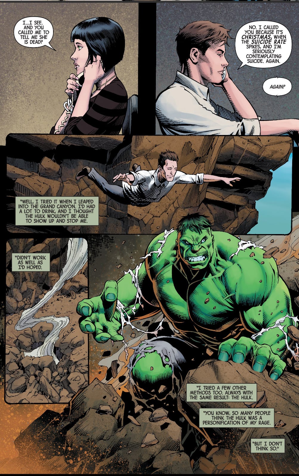 Bruce Banner calls suicide prevention hotline of Christmas [Hulk:Last call]  : r/Marvel