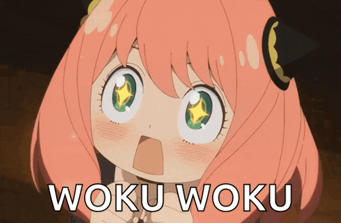 a picture of a girl with a star in her eyes and woku woku written below her a picture of a girl with a star in her eyes and woku woku written below her