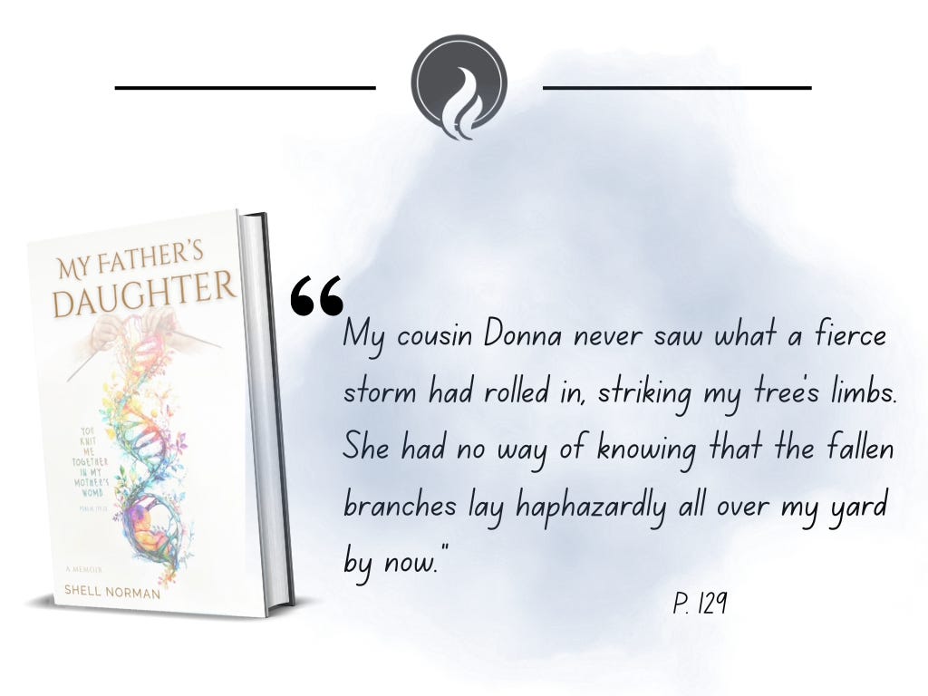 Book cover graphic with quote