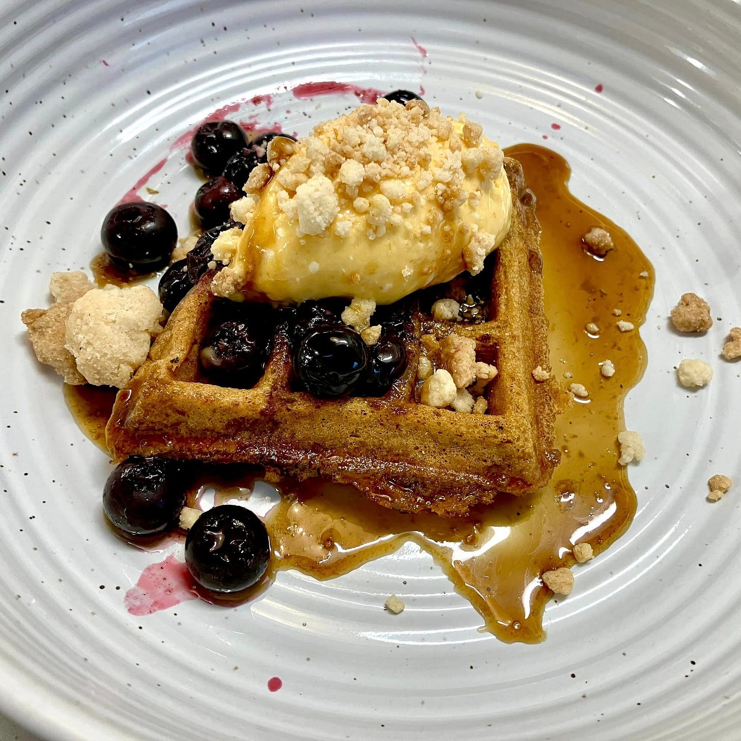 May be an image of crumbcake