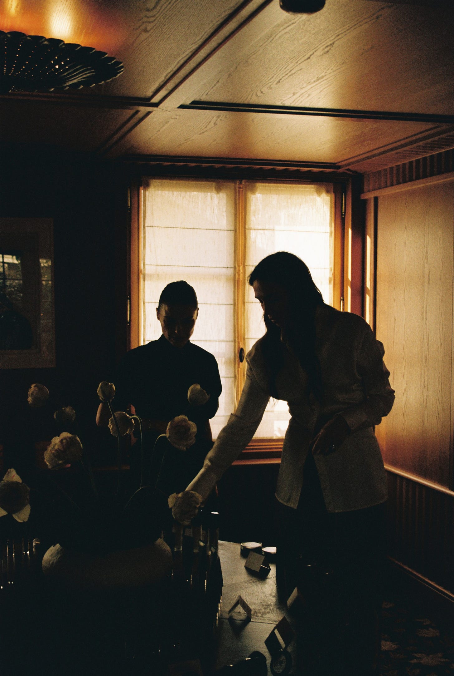 Two women standing inside of Suite Saie in Paris.