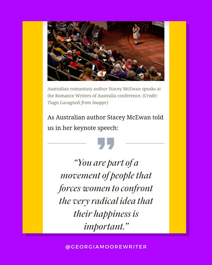 Purple tile with screenshots of a news article.