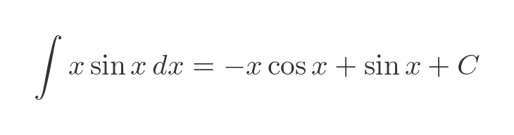 Integration by parts example 1