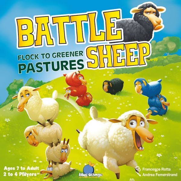 Battle Sheep, Blue Orange Games, 2014 (image provided by the publisher)