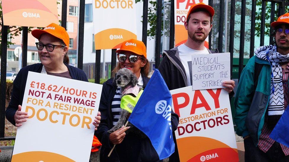 Streeting warns NHS faces challenging few days as doctor strike begins -  BBC News