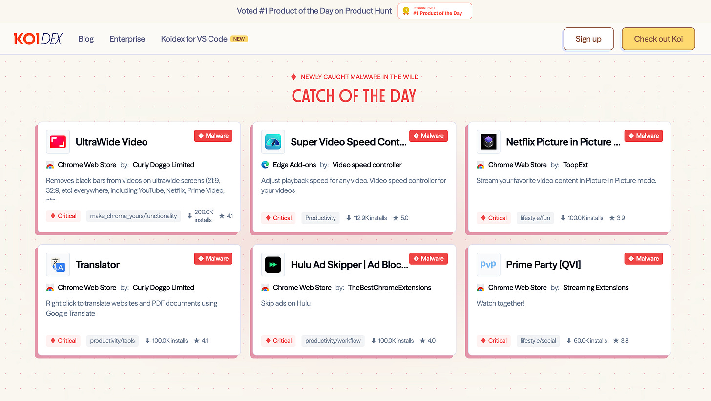 “Catch of the Day” section on the Koidex product page. “Catch of the Day” section on the Koidex product page.
