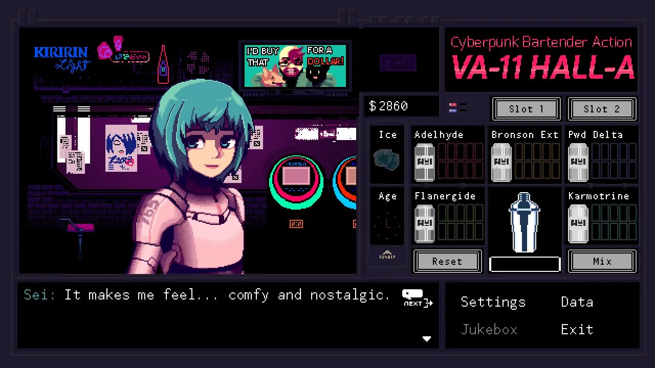 VA-11 HALL-A Review - Mixing Drinks And Changing Lives - Game Informer VA-11 HALL-A Review - Mixing Drinks And Changing Lives - Game Informer