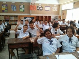 One of my secondary classes. One of my secondary classes.