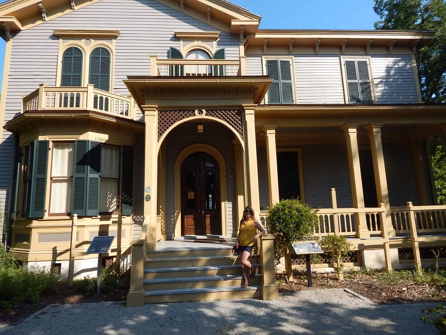 The author standing outside Woodrow Wilson's boyhood home in Columbia, S.C.