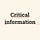 Critical Information