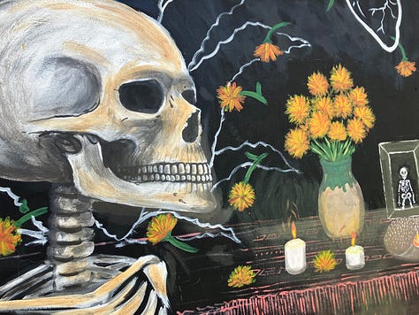 Images of murals in Oaxaca, Mexico