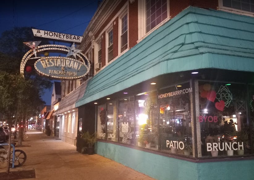 Honeybear Cafe at night