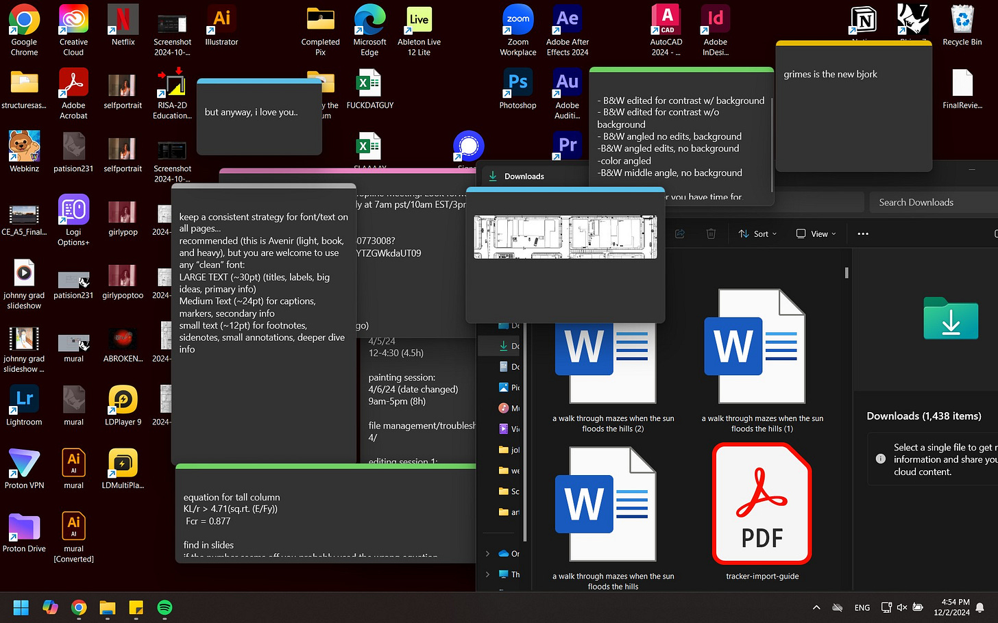 busy computer screen with many applications open