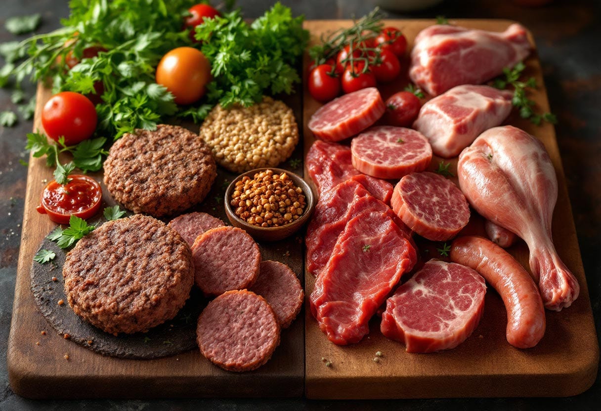 Plant-based meat vs. Animal meat protein Plant-based meat vs. Animal meat protein