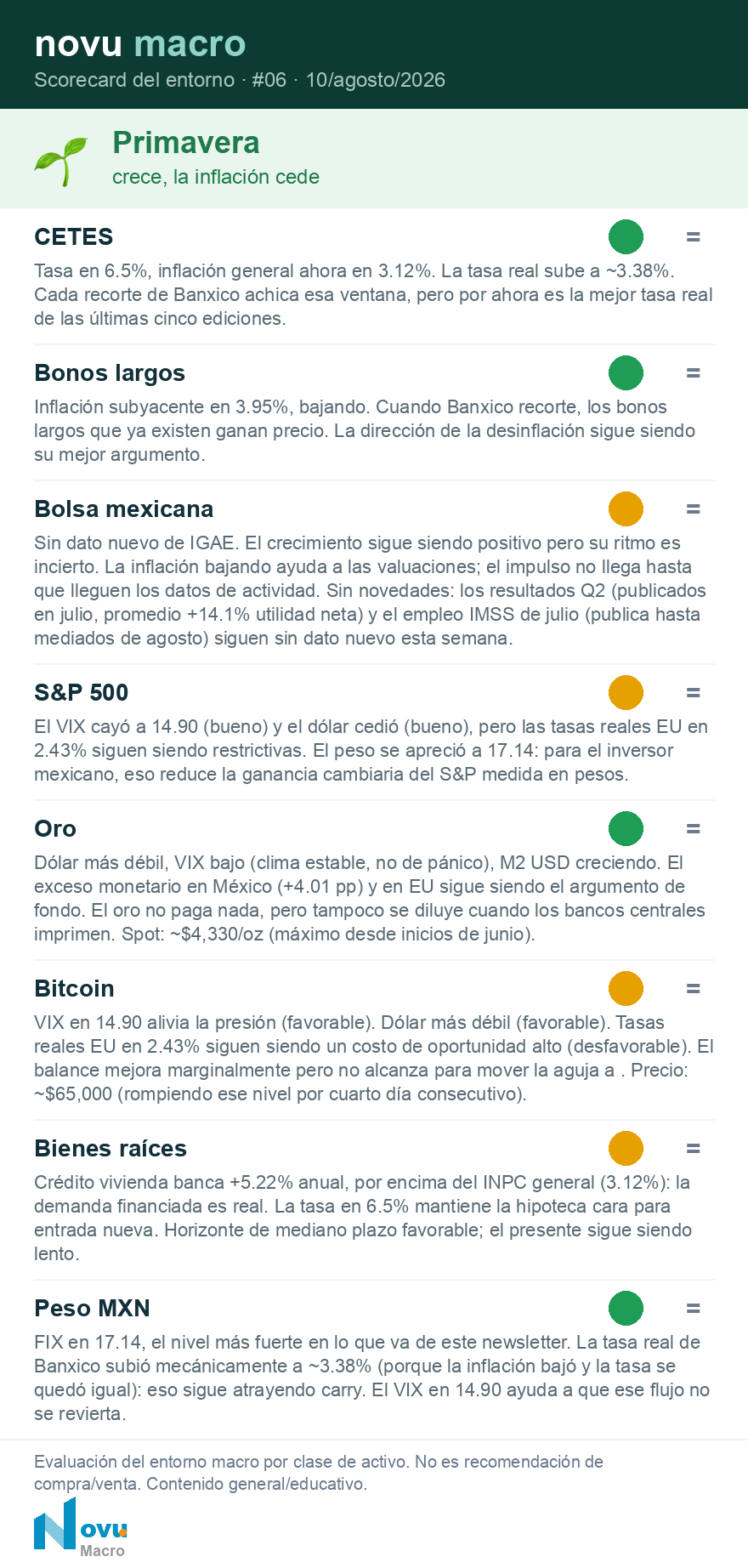 Scorecard del entorno · #06