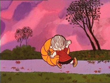 This may contain: an animated image of a child running in the rain