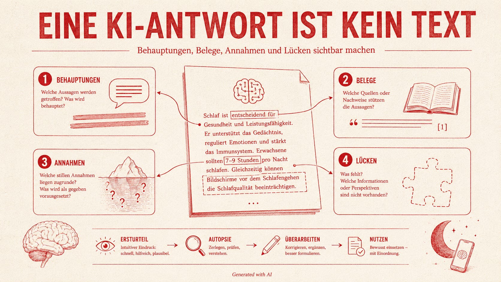 Eine KI-Antwort ist kein Text